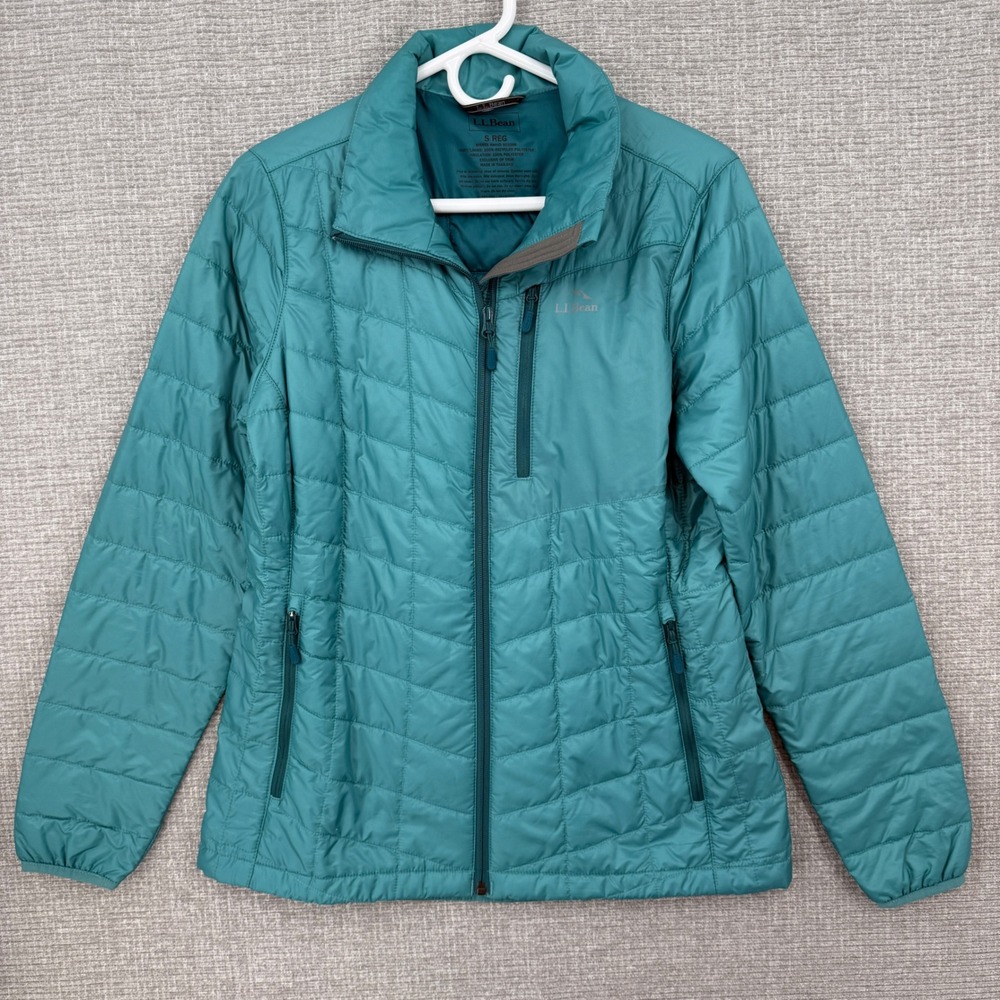 LL Bean PrimaLoft Packaway Puffer Jacket Women S Teal Blue Gorpcore